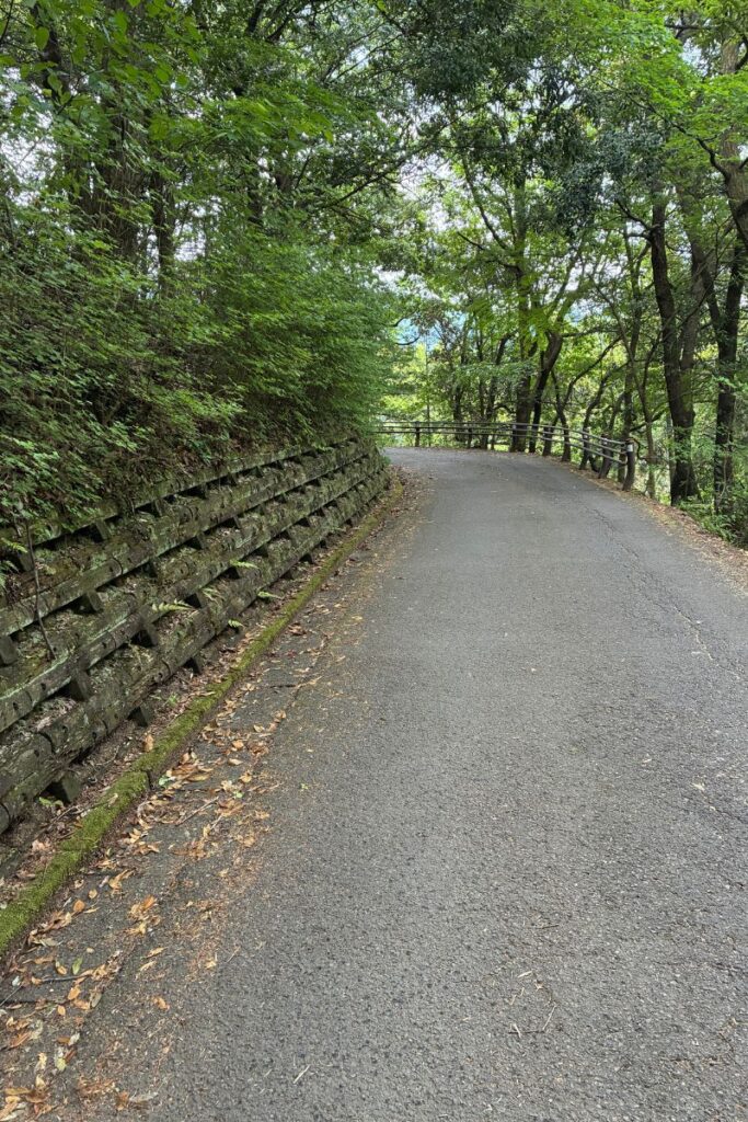 郡上八幡城へ続く山道（無料駐車場からの上り坂）